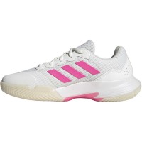 Tênis Adidas GameCourt 2 Branco Rosa Feminino  Oferta + Barato