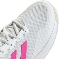 Tênis Adidas GameCourt 2 Branco Rosa Feminino  Oferta + Barato