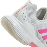 Tênis Adidas GameCourt 2 Branco Rosa Feminino  Oferta + Barato