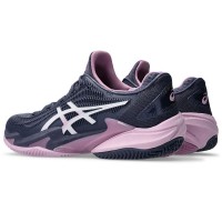 Baskets Femme Asics Court FF 3 TERRE BATTUE Bleu Indigo Blanc  Offre - Pas cher