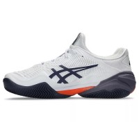 Tênis Asics Court FF 3 Clay Branco Cinza Laranja  Oferta + Barato