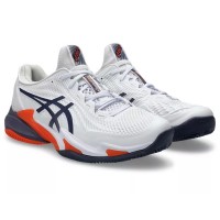 Tênis Asics Court FF 3 Clay Branco Cinza Laranja  Oferta + Barato