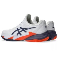 Tênis Asics Court FF 3 Clay Branco Cinza Laranja  Oferta + Barato