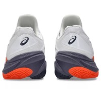 Tênis Asics Court FF 3 Clay Branco Cinza Laranja  Oferta + Barato