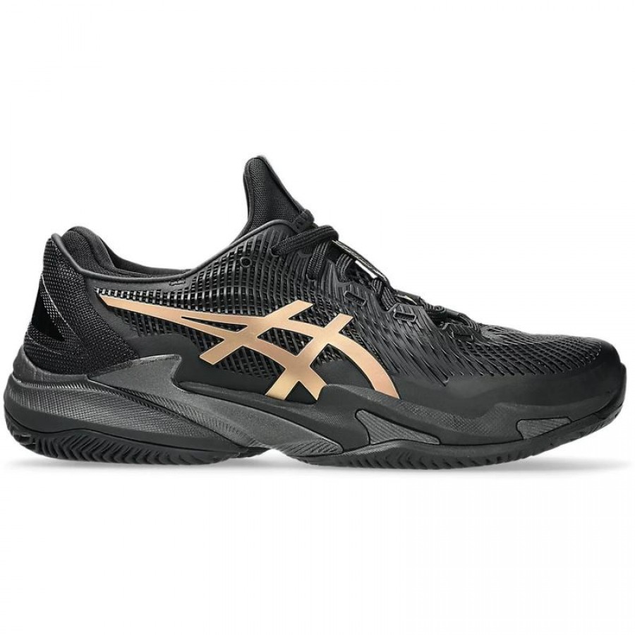 Zapatillas Asics Court FF 3 Novak Clay Night Energy Negro Oro  Offer + Cheap