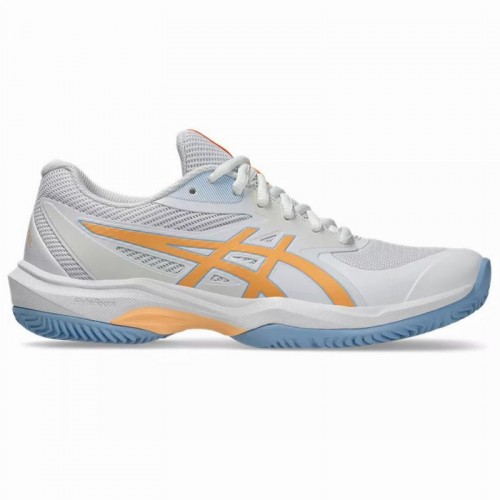 Zapatillas Asics Game FF Padel Blanco Naranja Mujer Zapatillas Asics Game FF Padel Blanco Naranja Mujer