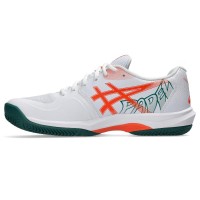 Zapatillas Asics Game FF Padel Blanco Verde Naranja