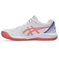 Zapatillas Asics Gel Dedicate 8 Padel Blanco Rosa Mujer