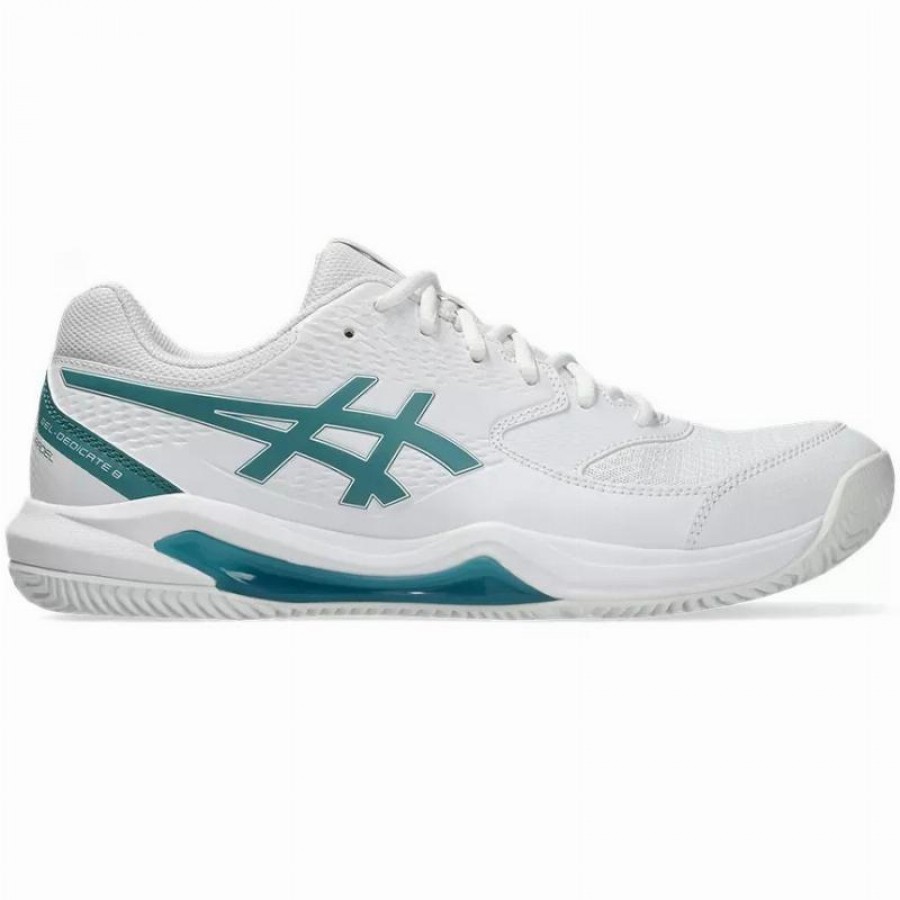 Zapatillas Asics Gel Dedicate 8 Padel Blanco Verde Pino
