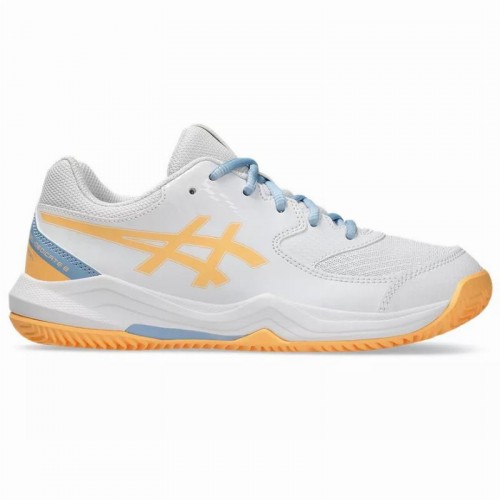 Zapatillas Asics Gel Dedicate 8 Padel GS Blanco Naranja Junior Zapatillas Asics Gel Dedicate 8 Padel GS Blanco Naranja Junior