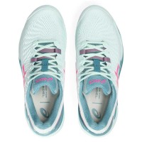 Chaussures Femme Asics Gel Resolution 9 Padel Mint Pink Fluor  Offre - Pas cher