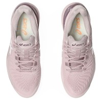 Baskets Femme Asics Gel Resolution 9 TERRE BATTUE Rose Blanc  Offre - Pas cher