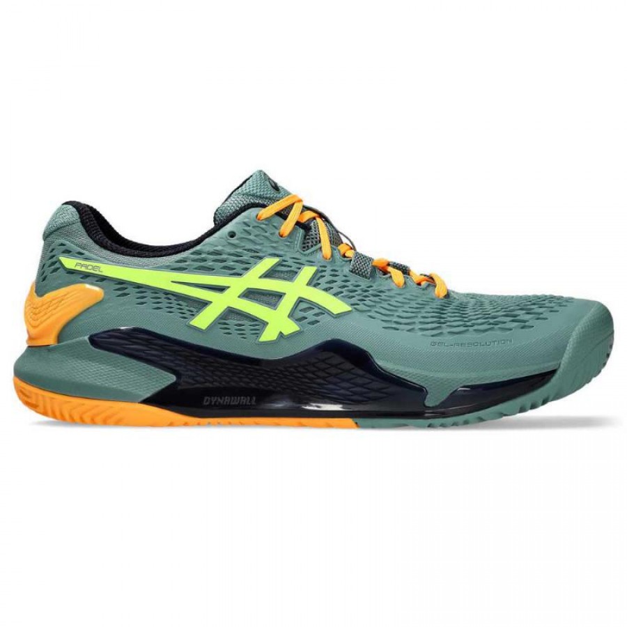 Asics Gel Resolution 9 Padel Celadon Yellow Sneakers  Offer + Cheap