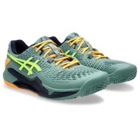 Asics Gel Resolution 9 Padel Celadon Yellow Sneakers  Offer + Cheap