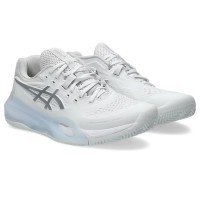 Tênis Asics Gel Resolution X Clay Branco Prateado para Mulheres  Oferta + Barato