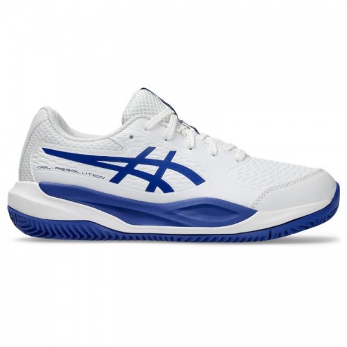 Zapatillas Asics Gel Resolution X Clay GS Blanco Azul Cobalto Junior Zapatillas Asics Gel Resolution X Clay GS Blanco Azul Cobalto Junior
