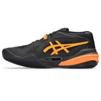 Zapatillas Asics Gel Resolution X Clay Negro Naranja  Oferta + Barato