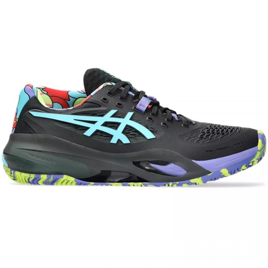 Zapatillas Asics Gel Resolution X Padel Negro Azul Aqua  Oferta + Barato