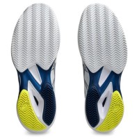 Baskets Asics Solution Speed FF 3 TERRE BATTUE Blanc Bleu Mako  Offre - Pas cher