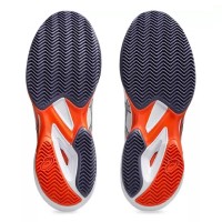Asics Solution Speed FF 3 TERRE BATTUE Blanc Gris Orange Baskets  Offre - Pas cher