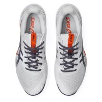 Asics Solution Speed FF 3 TERRE BATTUE Blanc Gris Orange Baskets  Offre - Pas cher