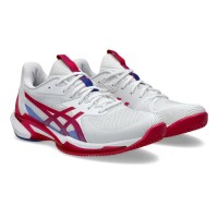 Baskets Femme Asics Solution Speed FF 3 CLAY White Bright Pink  Offre - Pas cher