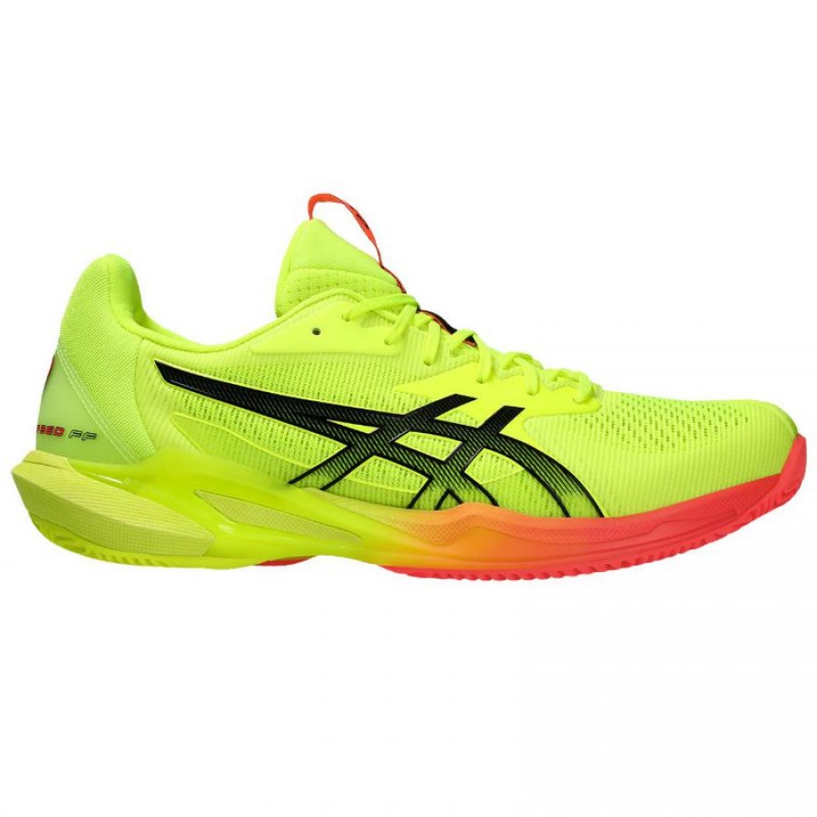 Asics Solution Speed FF 3 Clay Paris Tênis Preto Amarelo  Oferta + Barato