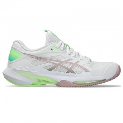 Zapatillas de Padel Asics Solution Speed FF 4 Clay Blanco Rosa Morganita Mujer