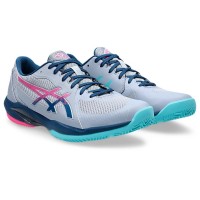 Tênis Asics Solution Swift FF 2 Padel Cinza Azul Mako  Oferta + Barato