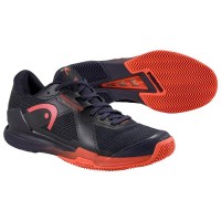 Head Sprint Pro 4.0 Clay Dark Blue Red Sneakers  Offer + Cheap