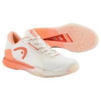 Zapatillas Head Sprint Pro 4.0 Padel Blanco Coral Mujer  Oferta + Barato