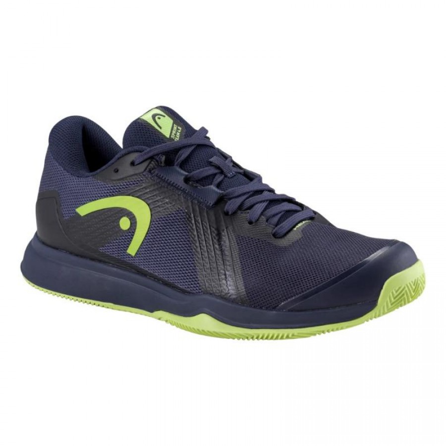 Zapatillas Head Sprint Team 4.0 Clay Azul Marino Lima  Oferta + Barato