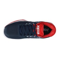 Joma Point 2203 Bleu Marine Rouge Baskets  Offre - Pas cher