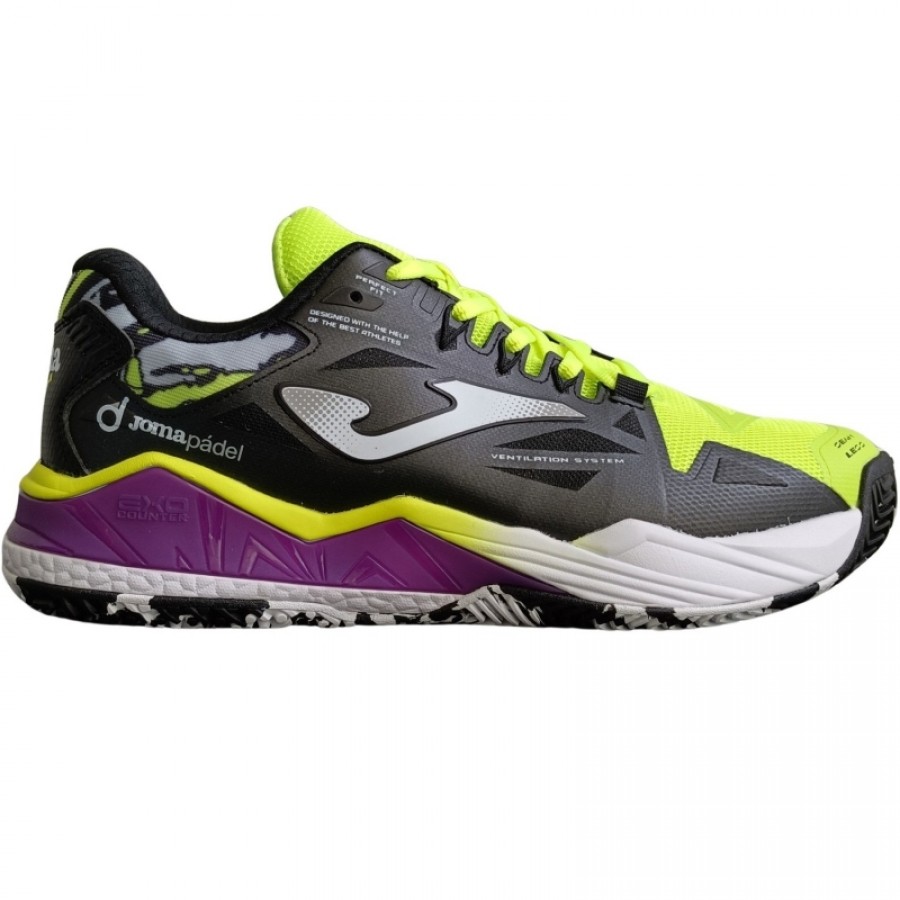 Joma Tênis Spin 2509 Amarelo Fluorescente  Oferta + Barato