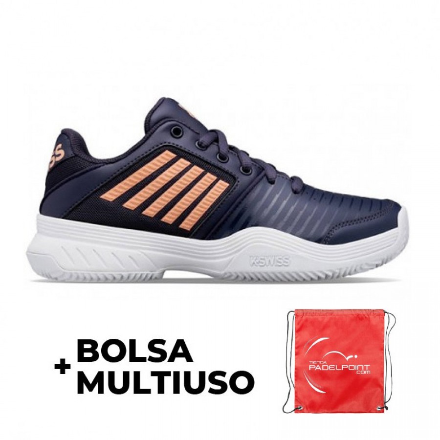 Kswiss Court Express HB Blue Peach Sneakers