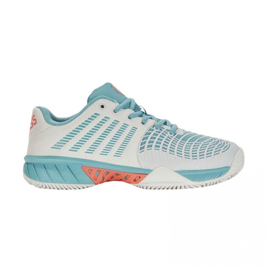 Kswiss Express Light 3 HB White Turquoise Baskets Femme  Offre - Pas cher