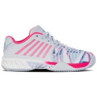 Zapatillas Kswiss Express Light 3 HB Padel Gris Blanco Rosa Neon Mujer  Offre - Pas cher