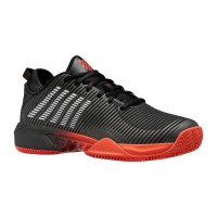 Tênis Kswiss Hypercourt Supreme HB Preto Branco Vermelho  Oferta + Barato