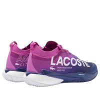 Tênis Lacoste AG-LT25 Lite Clay Pink Azul Escuro para Mulheres  Oferta + Barato