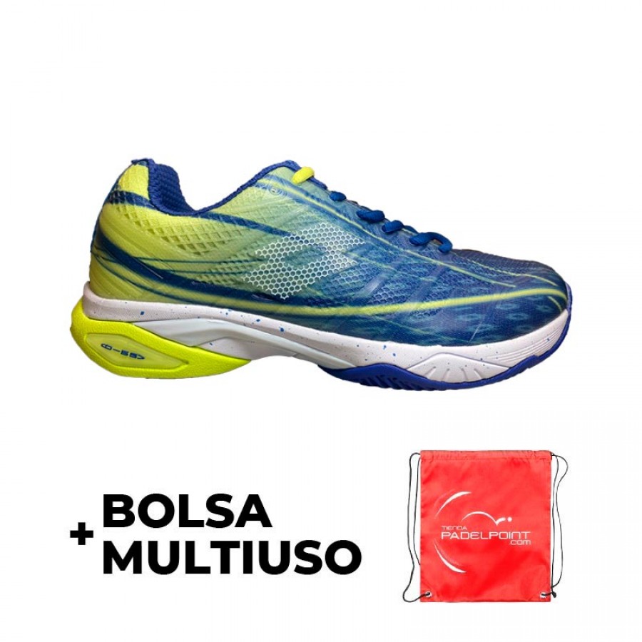Chaussures Lotto Mirage 300 Bleu Jaune Neon