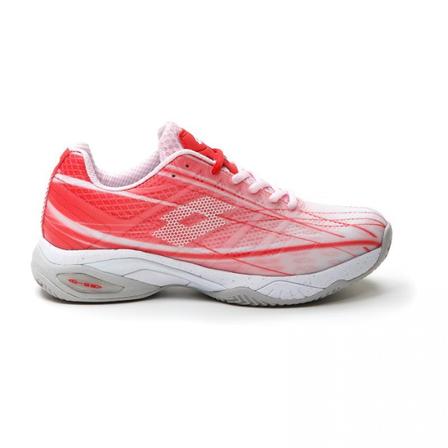 Baskets Lotto Mirage 300 Coquelicot Rouge Blanc Femmes  Offre - Pas cher