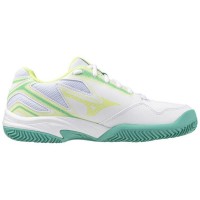 Baskets Femme Mizuno Break Shot 4 TERRE BATTUE Blanc Noir Lime  Offre - Pas cher