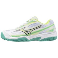 Baskets Femme Mizuno Break Shot 4 TERRE BATTUE Blanc Noir Lime  Offre - Pas cher