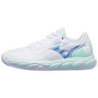 Zapatillas Mizuno Wave Enforce Court Clay Blanco Azul Mujer  Oferta + Barato