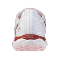Zapatillas Mizuno Wave Enforce Court Clay Blanco Rojo Mujer
