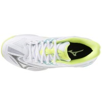 Zapatillas Mizuno Wave Exceed Light 2 Clay Blanco Negro Lima Mujer  Oferta + Barato