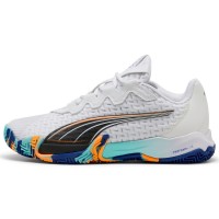Puma Nova Elite Blanc Noir Bleu Baskets  Offre - Pas cher