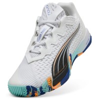 Puma Nova Elite Blanc Noir Bleu Baskets  Offre - Pas cher