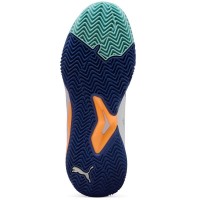 Puma Nova Smash Blanc Bleu Orange Baskets  Offre - Pas cher