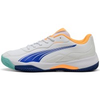 Puma Nova Smash Blanc Bleu Orange Baskets  Offre - Pas cher
